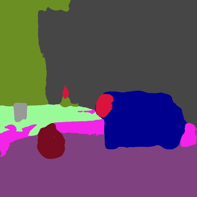 Semantic-segmentation prediction from the broadband metalens capture