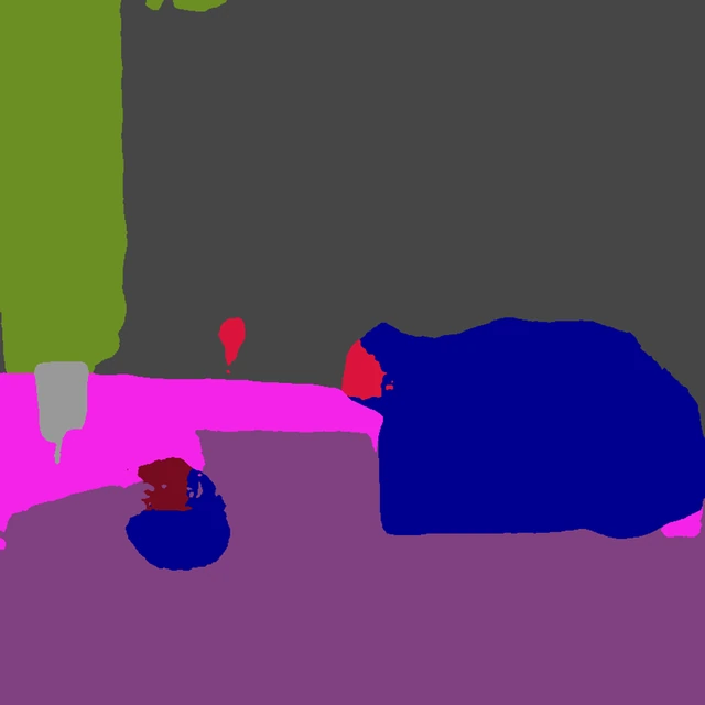 Semantic-segmentation prediction from the hyperbolic metalens capture