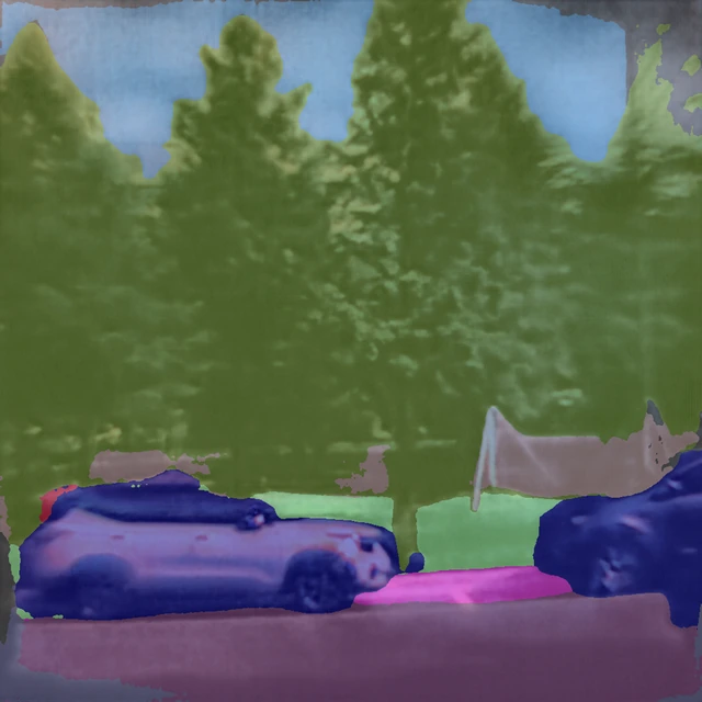 Semantic prediction for outdoor compact-camera frame three without obstruction